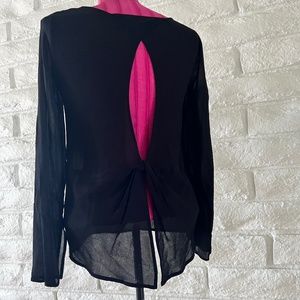 Zara Open Back Long Sleeve Shirt XS